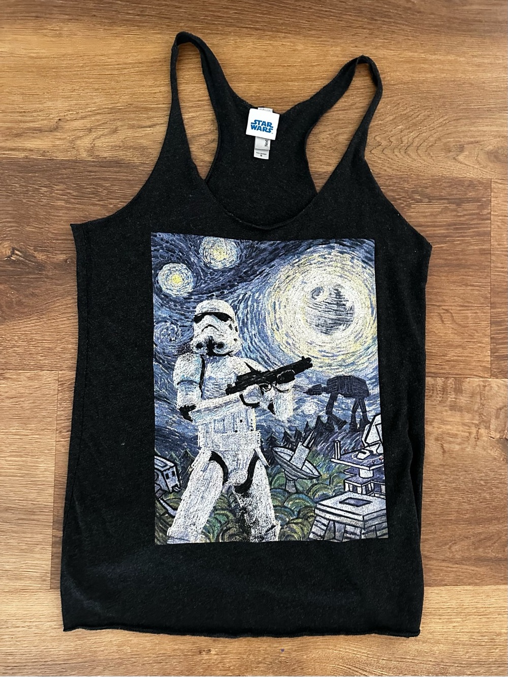 Star Wars Starry Night Stormtrooper Black Racerback Tank Top Size Small - Picture 2 of 7